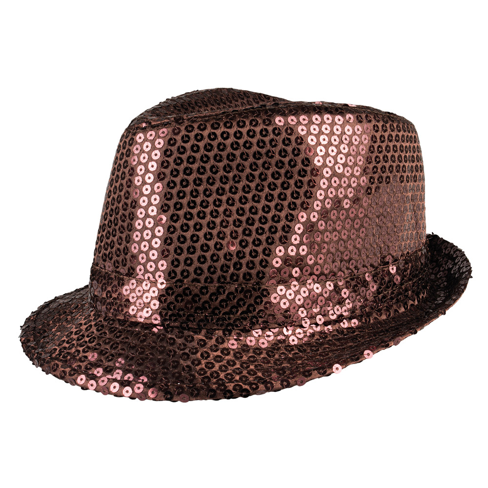 Hoed Popstars sequins 10 kleuren ass.