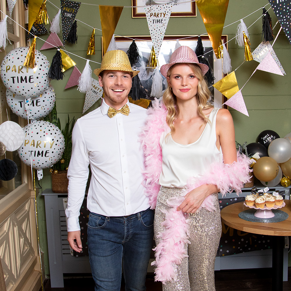 Hoed Popstars sequins 10 kleuren ass.