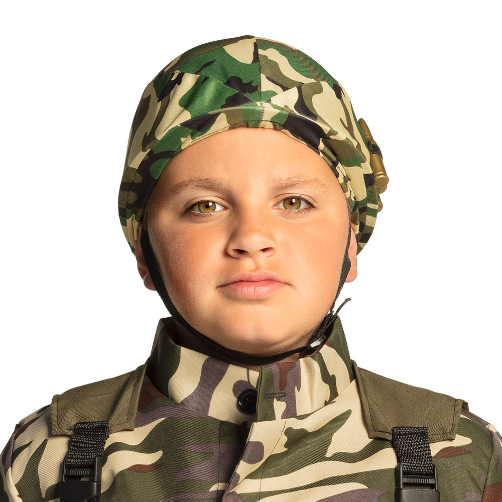 Kinderhelm Militair (verstelbaar)