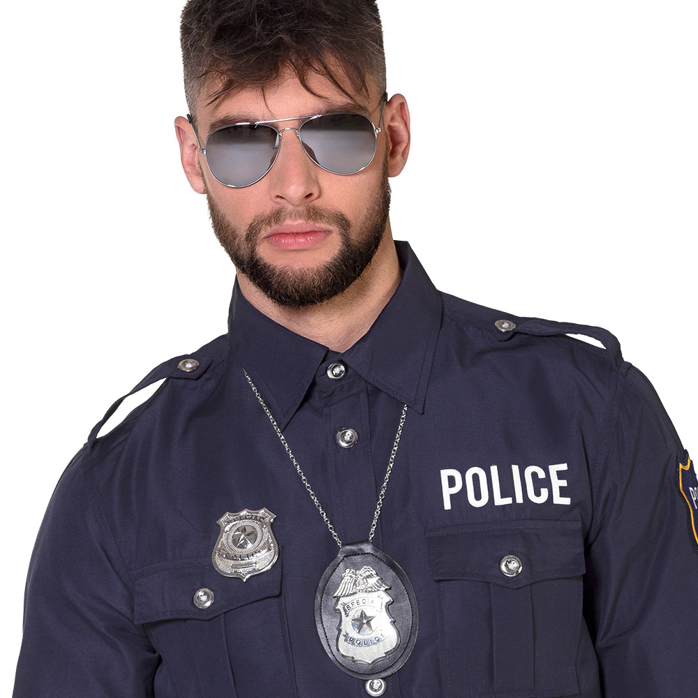 Set 'Special police' (partybril, ketting en badge)