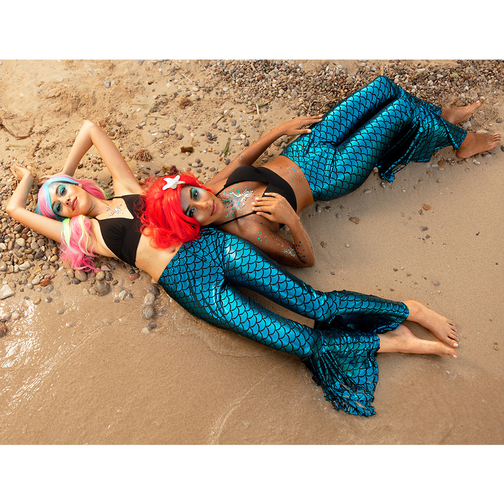 Flarebroek Zeemeermin (M stretch)