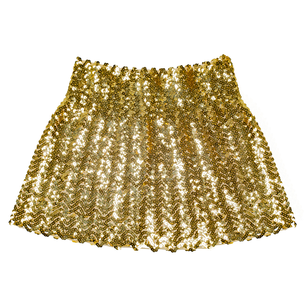 Minirokje Sequins goud M/L
