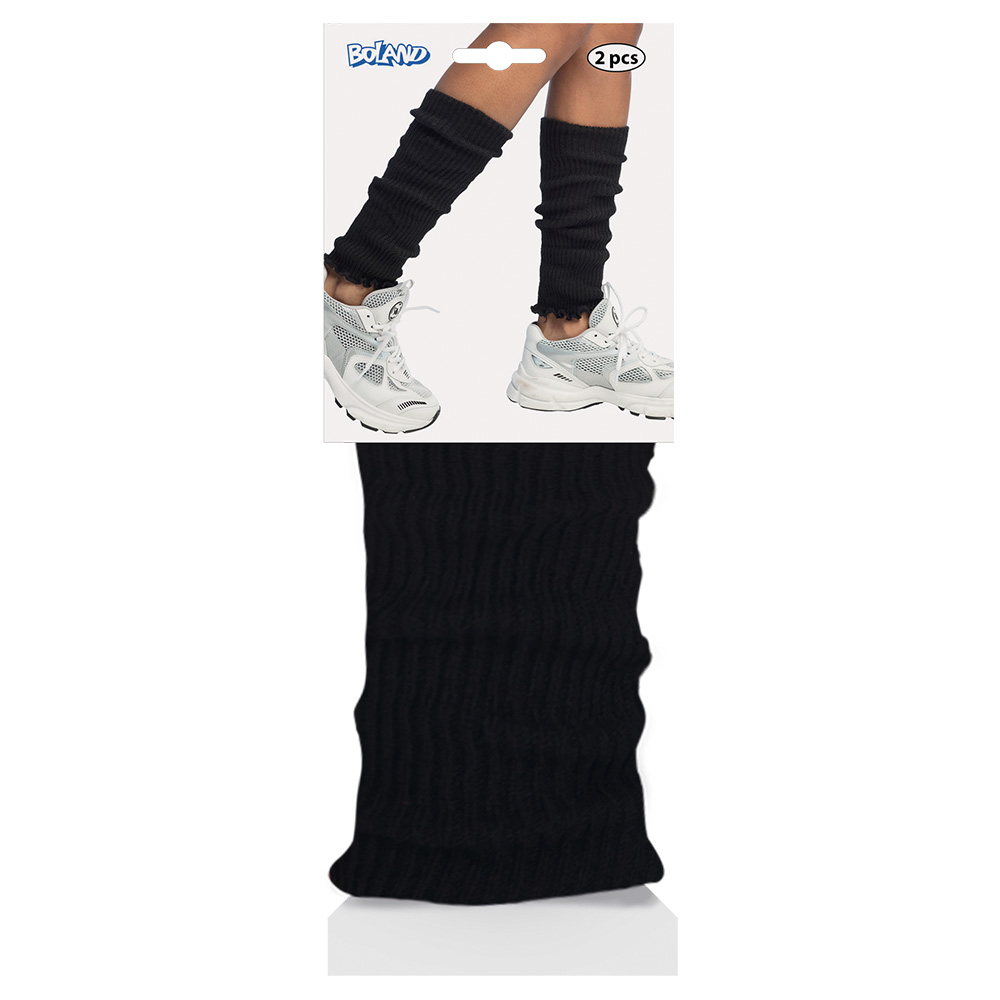 Paar beenwarmers Basic zwart