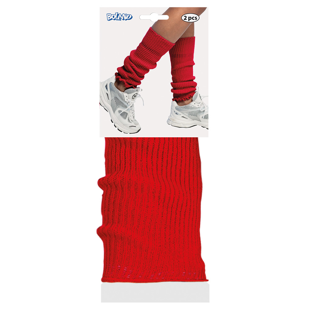 Paar beenwarmers Basic rood