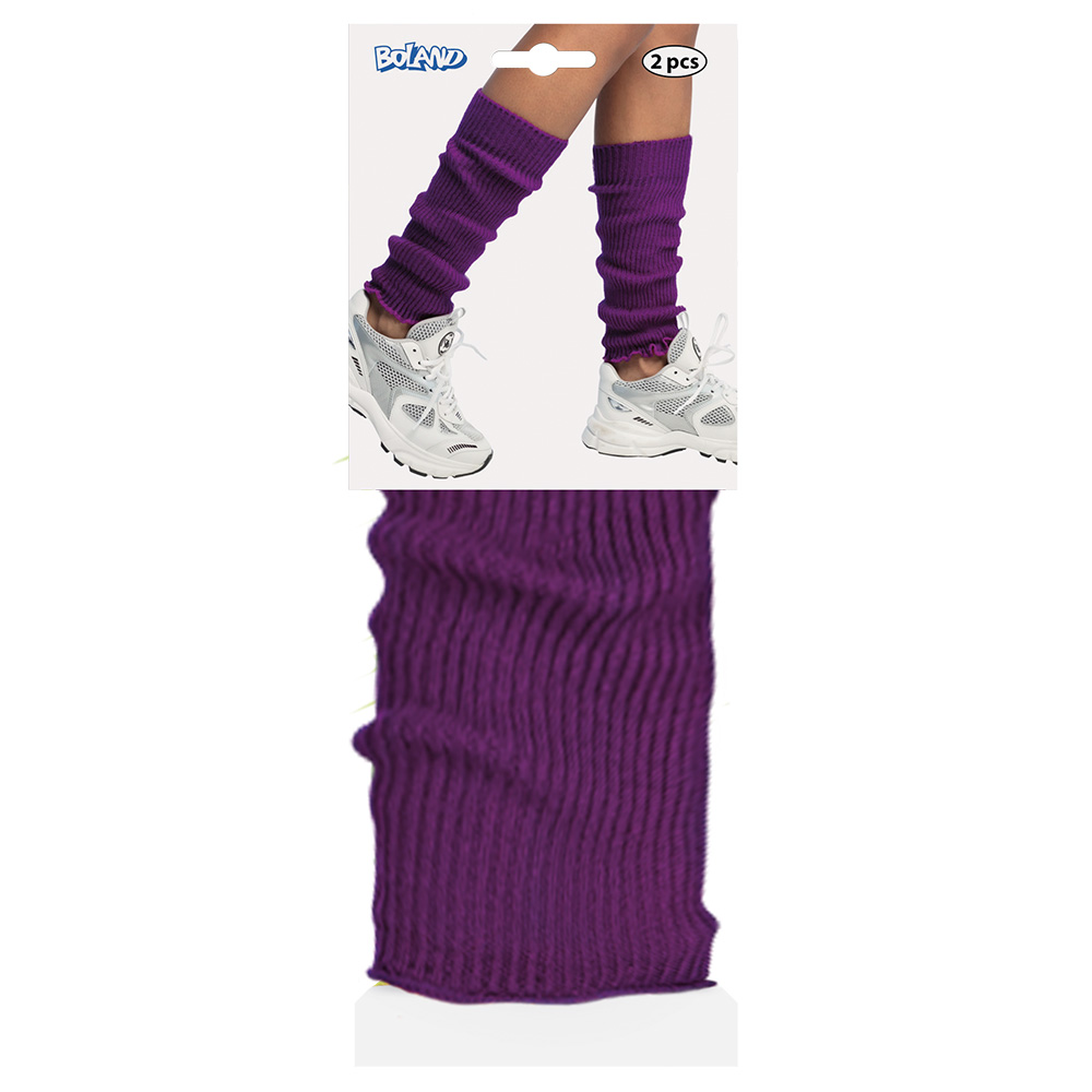 Paar beenwarmers Basic paars