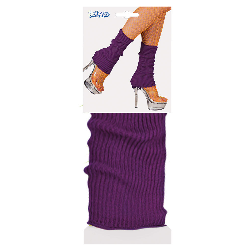 Paar beenwarmers Basic paars