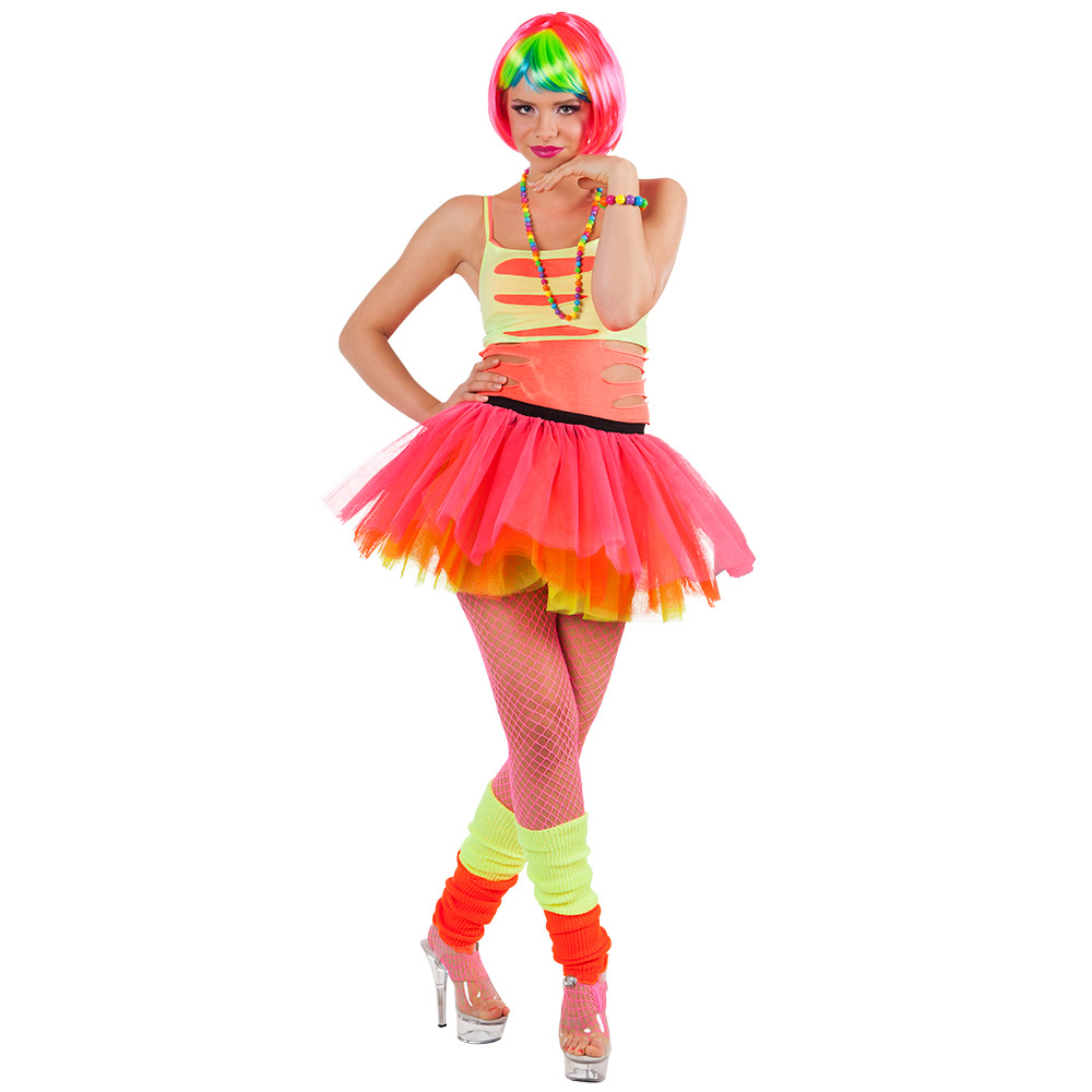 Paar beenwarmers Basic neonoranje UV