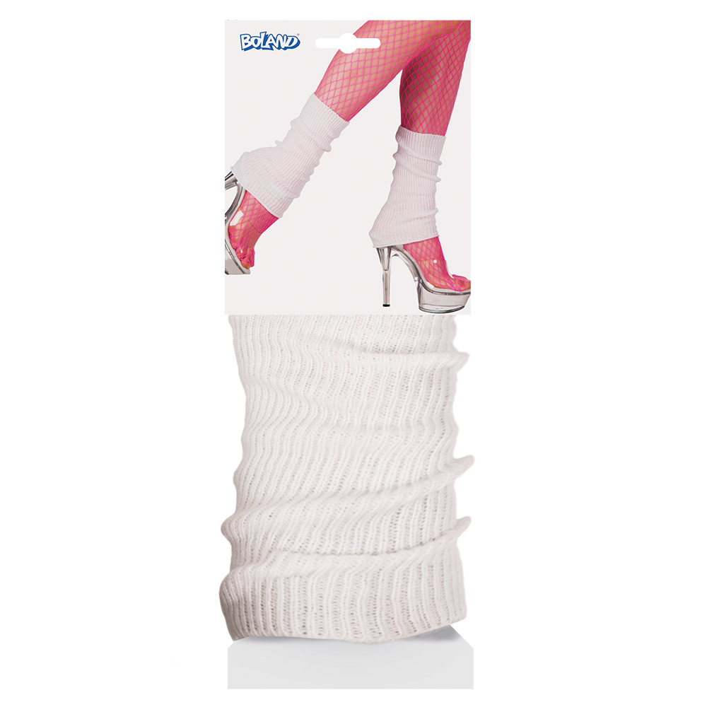 Paar beenwarmers Basic wit