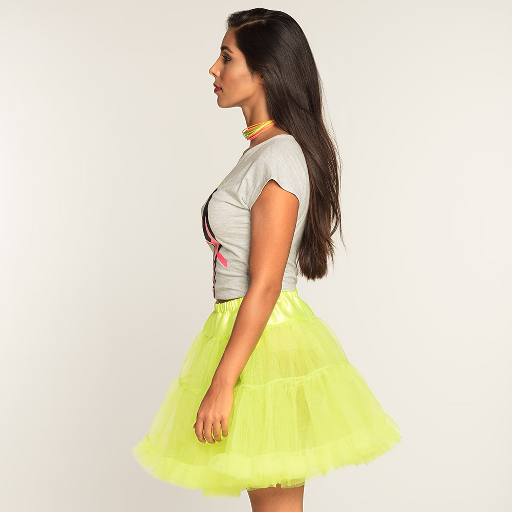Petticoat deluxe neongeel (M)