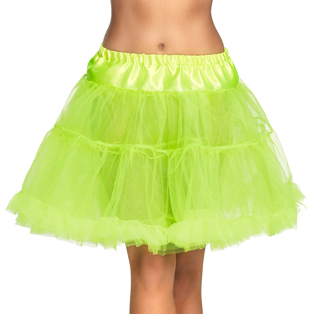 Petticoat de luxe neongroen (stretch)