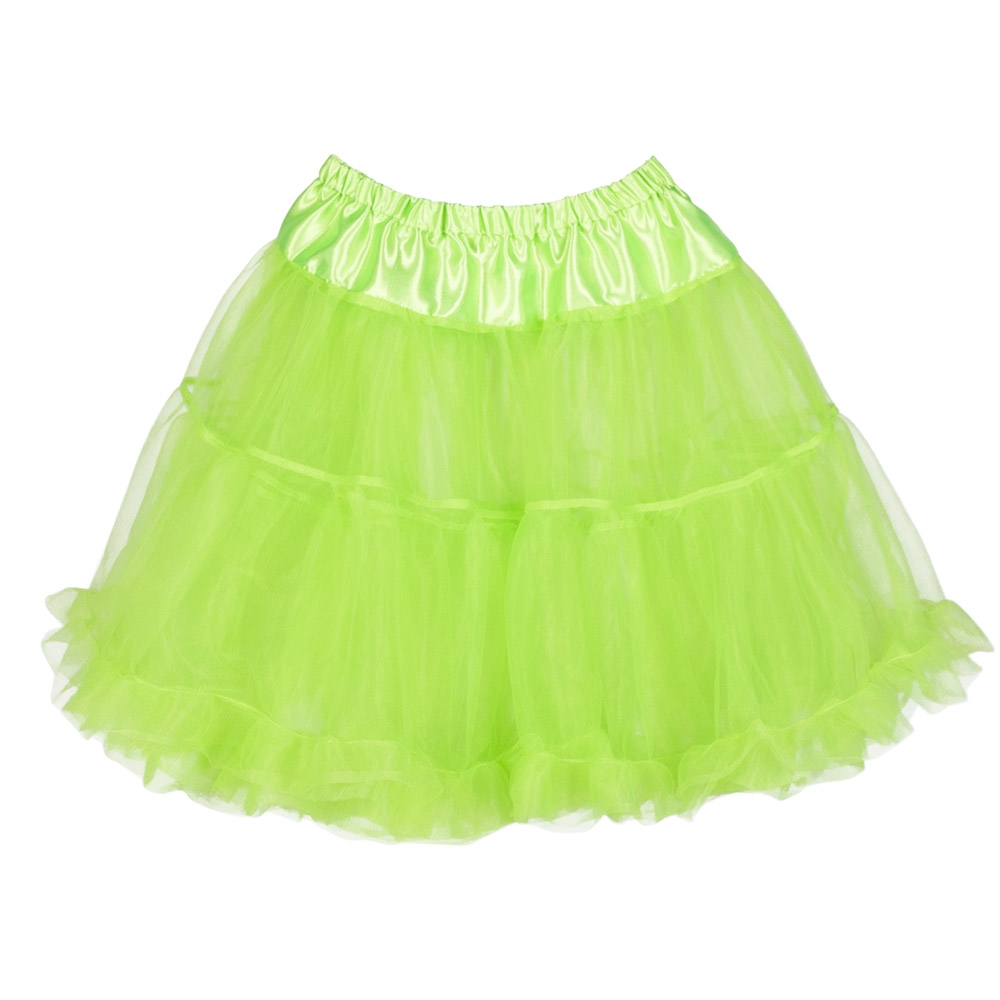 Petticoat de luxe neongroen (stretch)