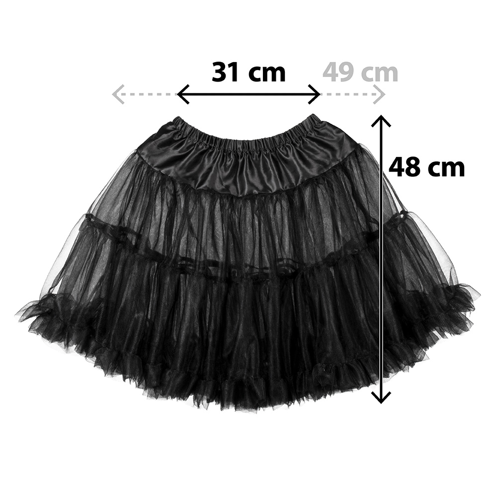 Petticoat deluxe zwart (M/L)