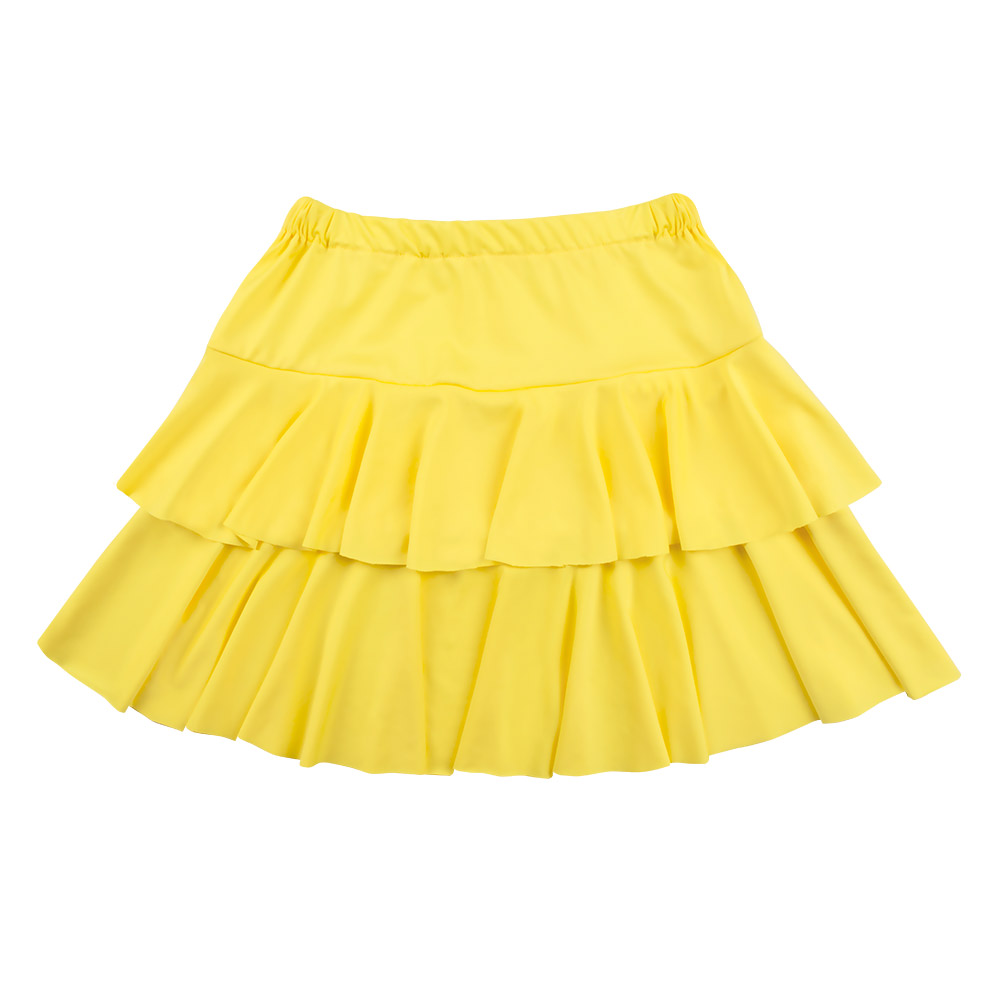 Minirokje Ruffles neongeel (one size)