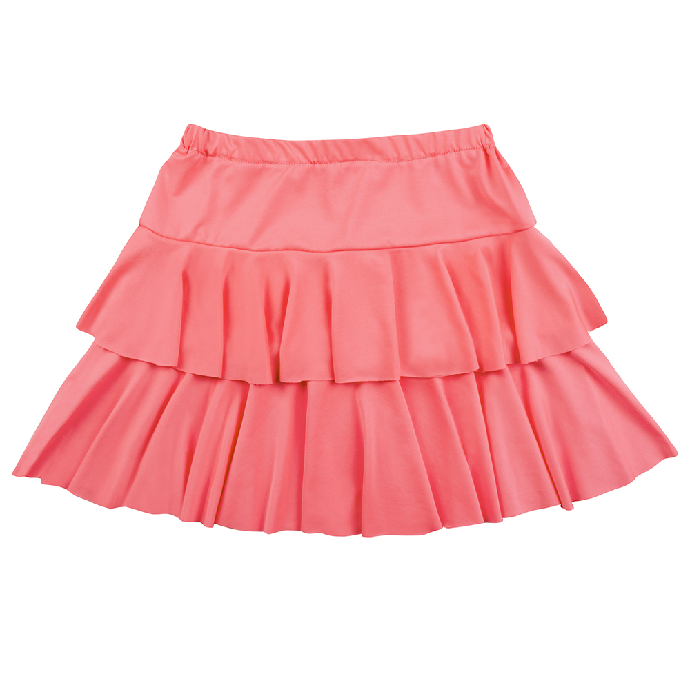 St. Minirokje Ruffles neonroze (M stretch)