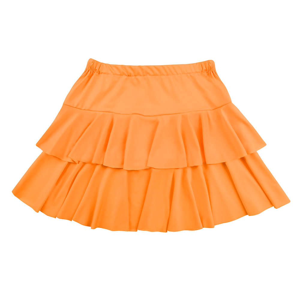 Minirokje Ruffles neonoranje (one size)