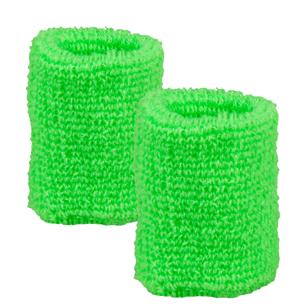 Set 3 zweetbandjes neongroen
