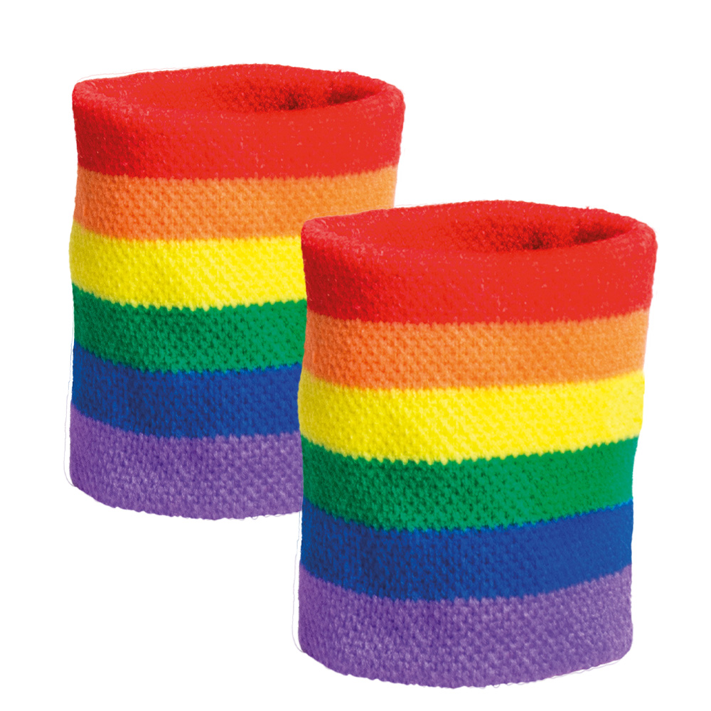 Set 3 zweetbandjes regenboog