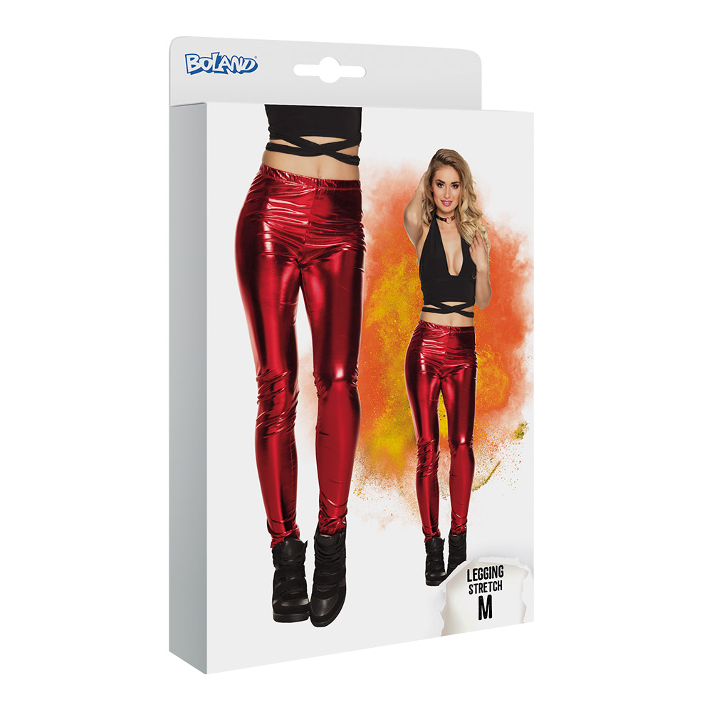 St. Legging Glance rood (M stretch)