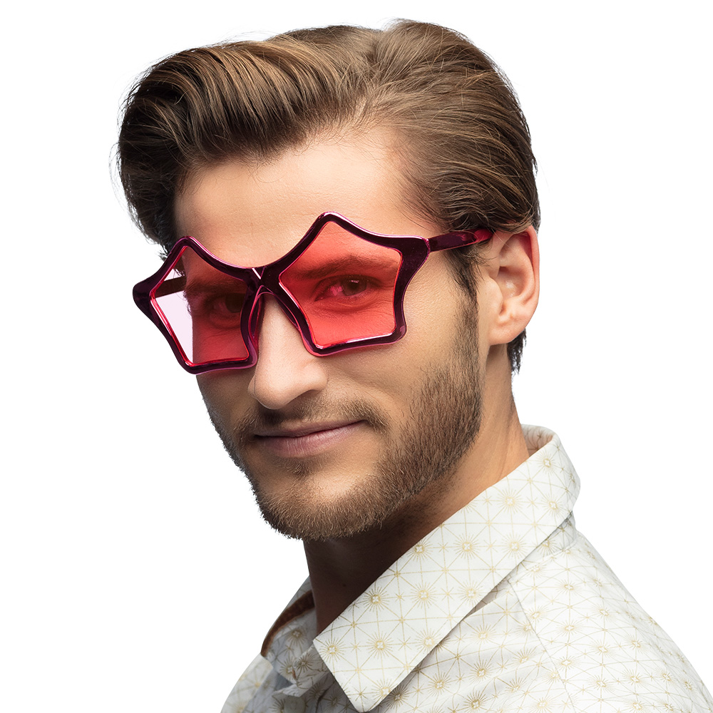 Partybril Ster 3 kleuren ass.