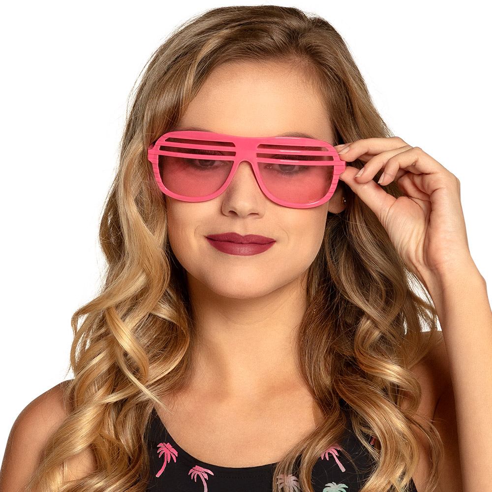 Partybril Vegas 4 neonkleuren ass. UV