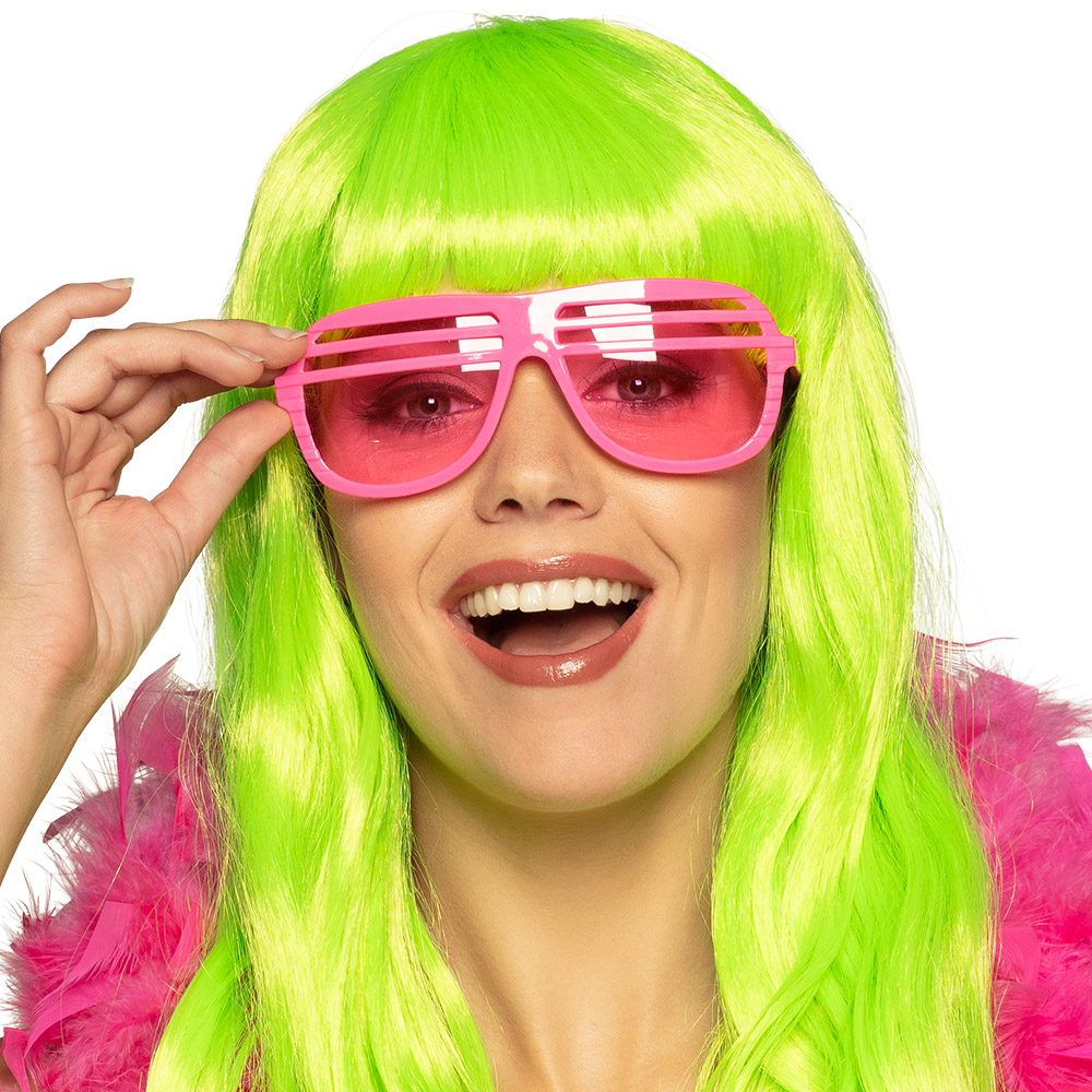 Partybril Vegas 4 neonkleuren ass. UV