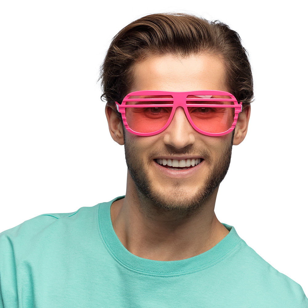 Partybril Vegas 4 neonkleuren ass. UV