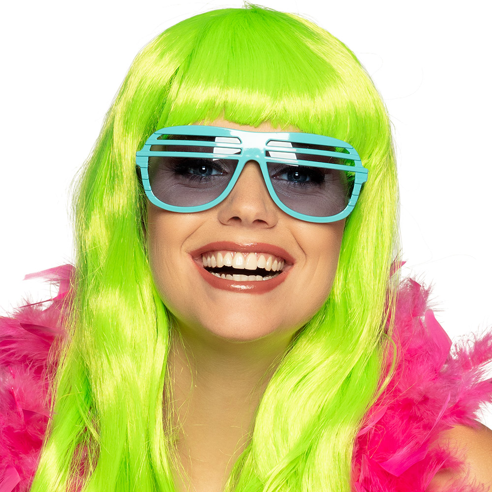 Partybril Vegas 4 neonkleuren ass. UV