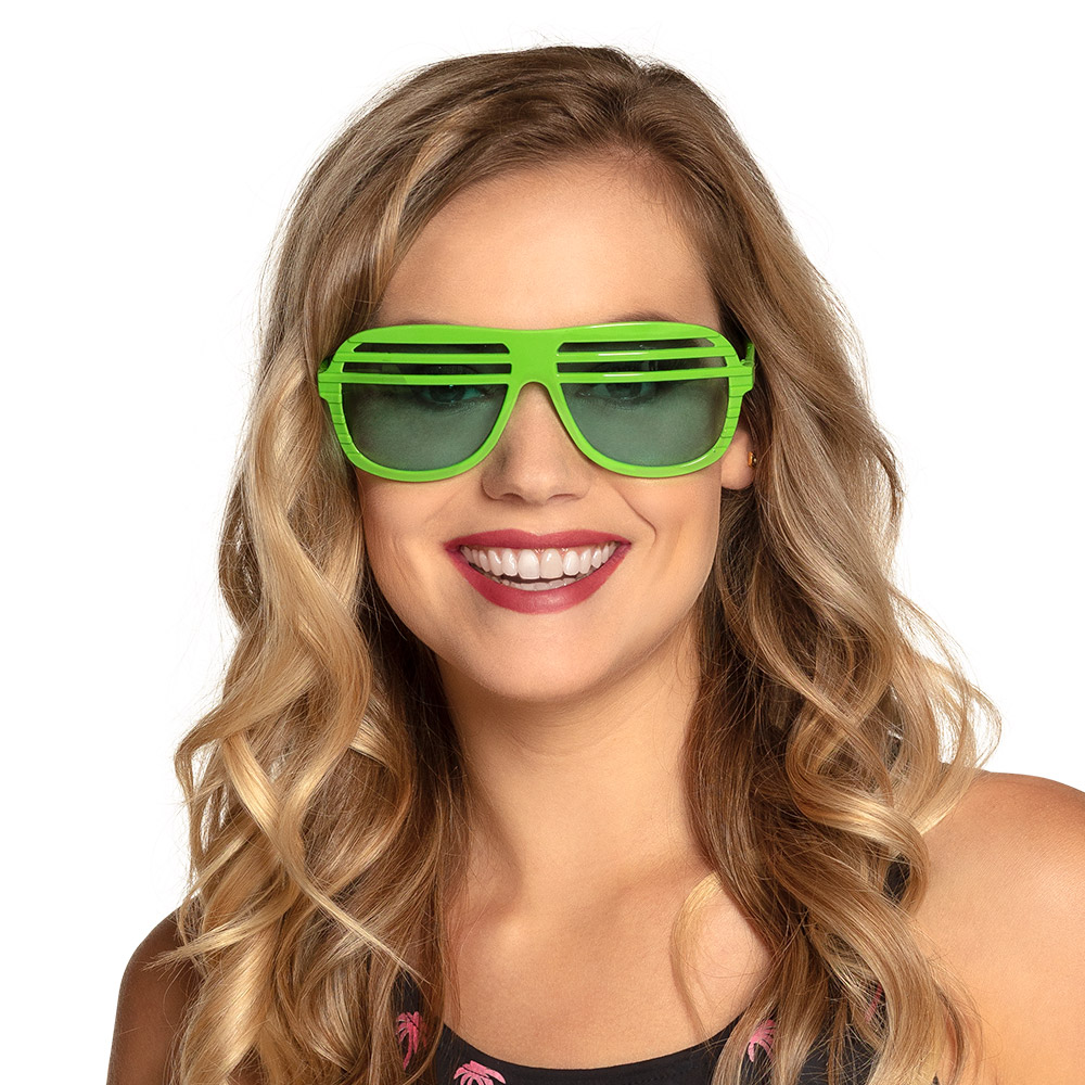 Partybril Vegas 4 neonkleuren ass. UV