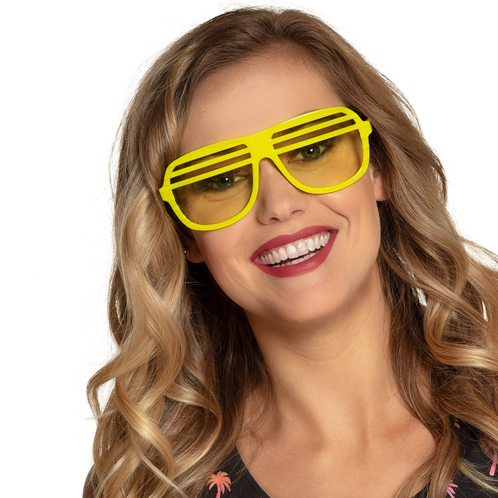 Partybril Vegas 4 neonkleuren ass. UV