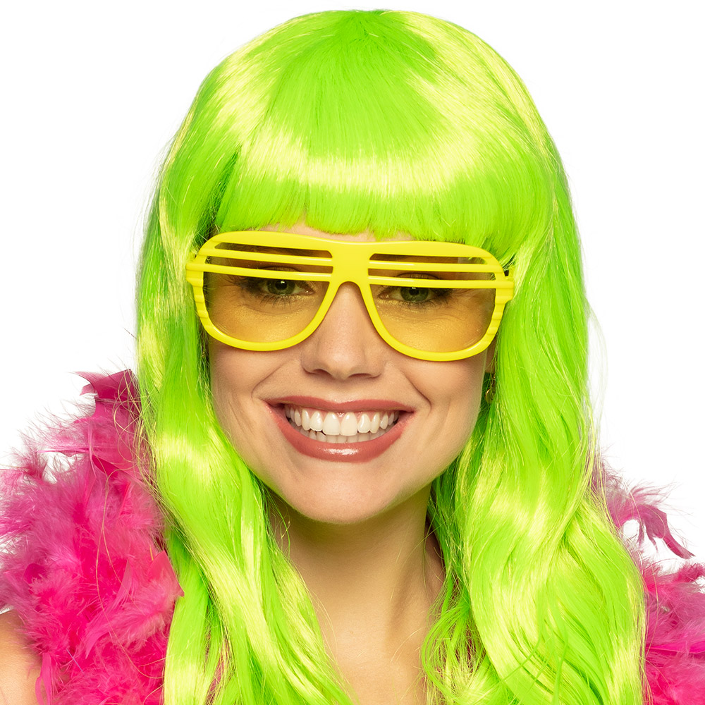 Partybril Vegas 4 neonkleuren ass. UV