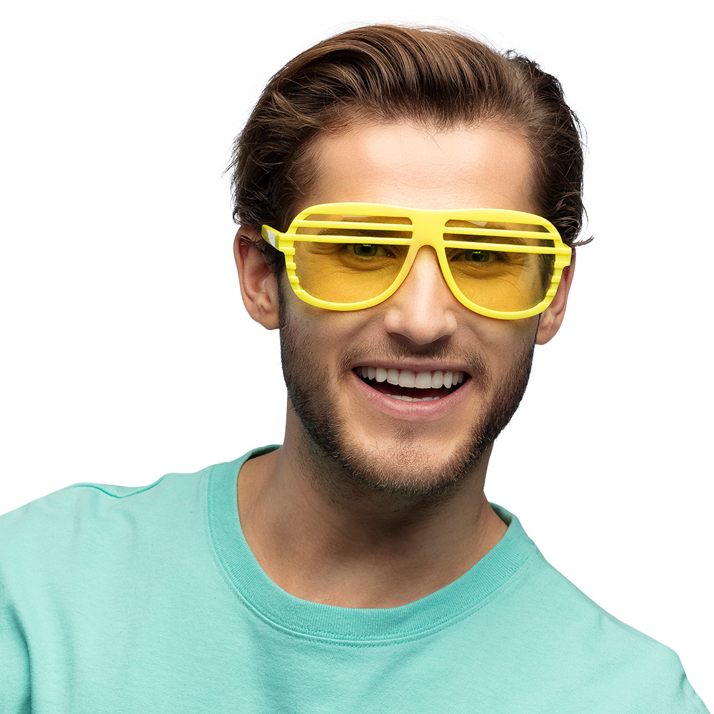 Partybril Vegas 4 neonkleuren ass. UV