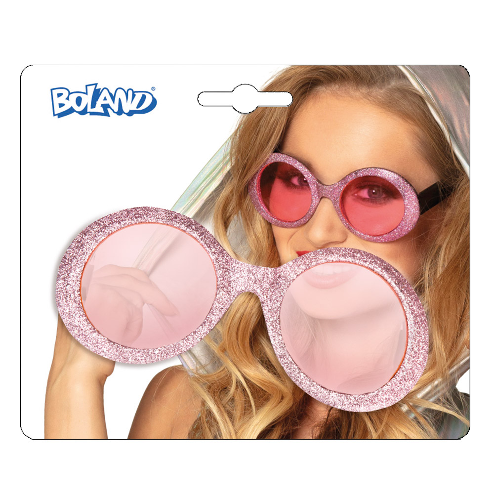 Partybril Jackie glitter 4 kleuren ass.