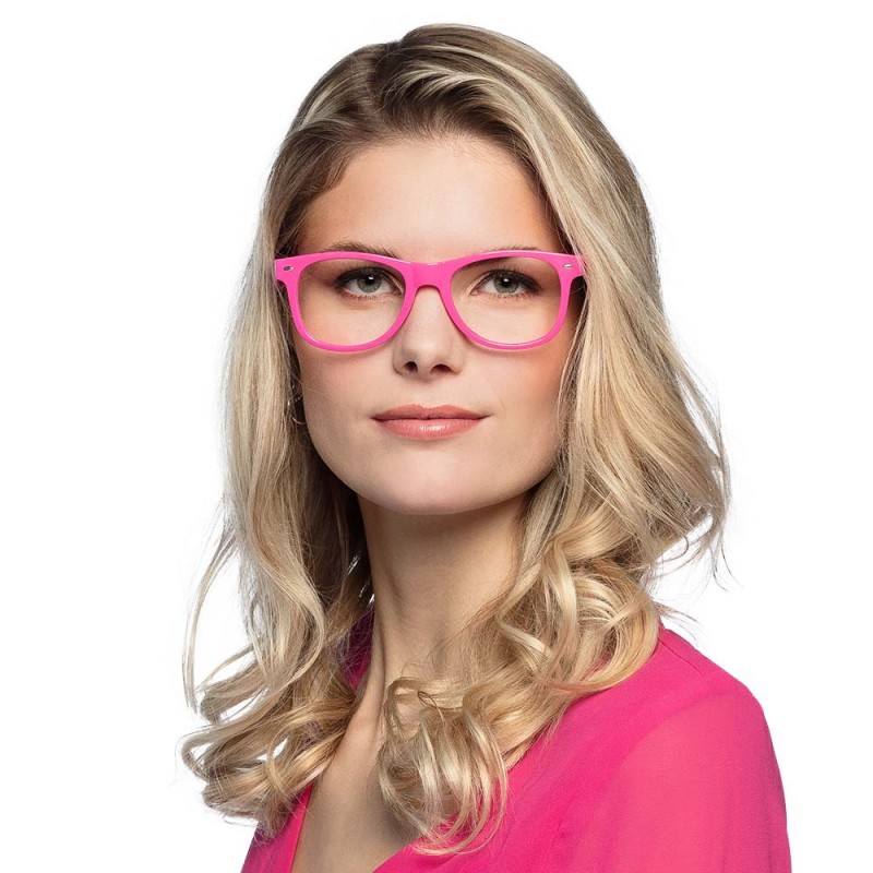 Set 4 Partybrillen neonroze