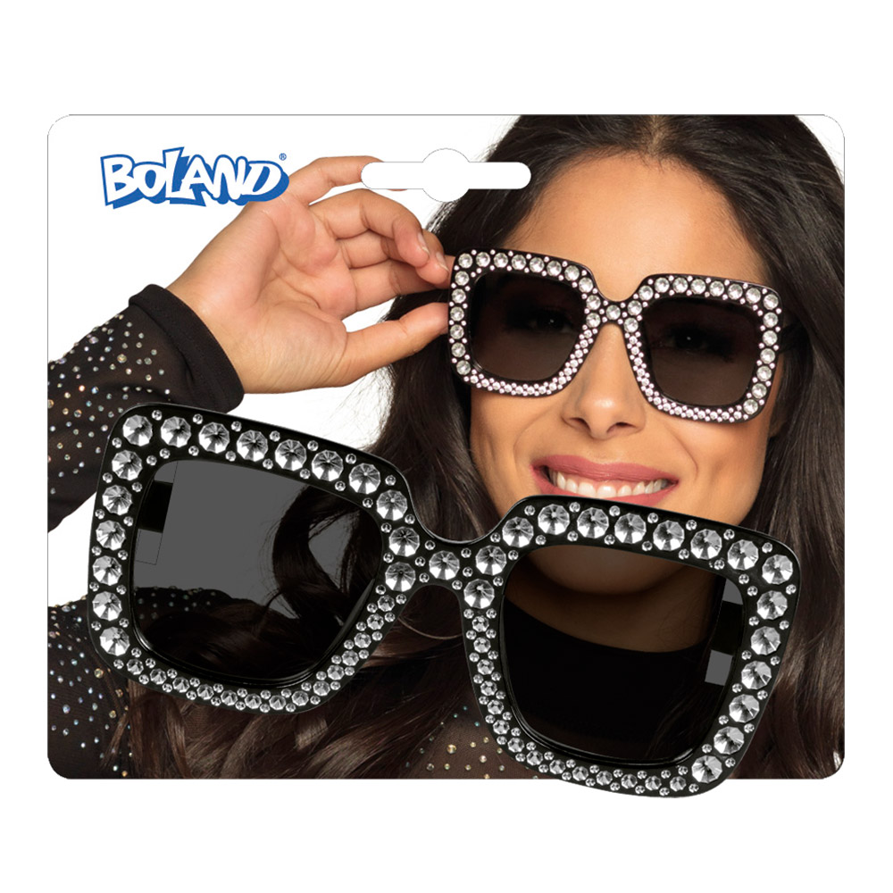Partybril Bling bling zwart