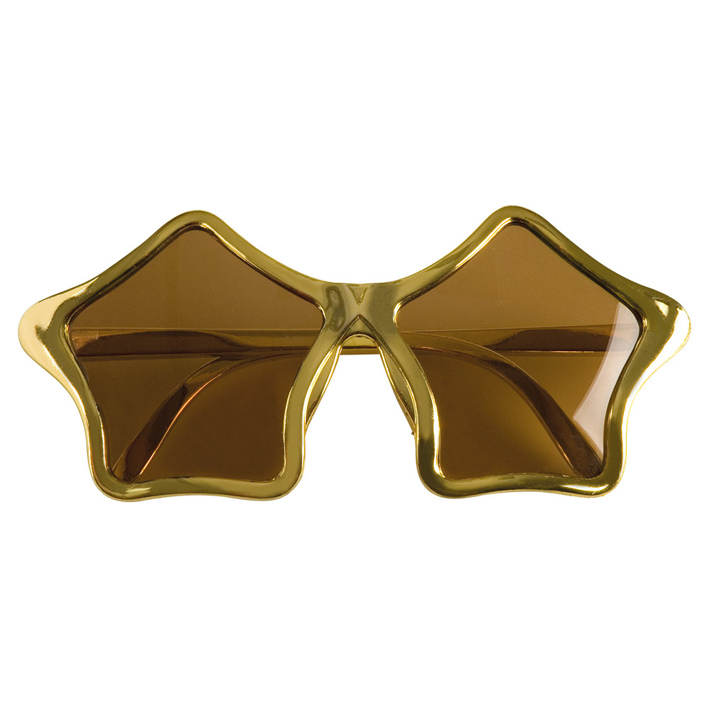 Set 2 Partybrillen Star goud
