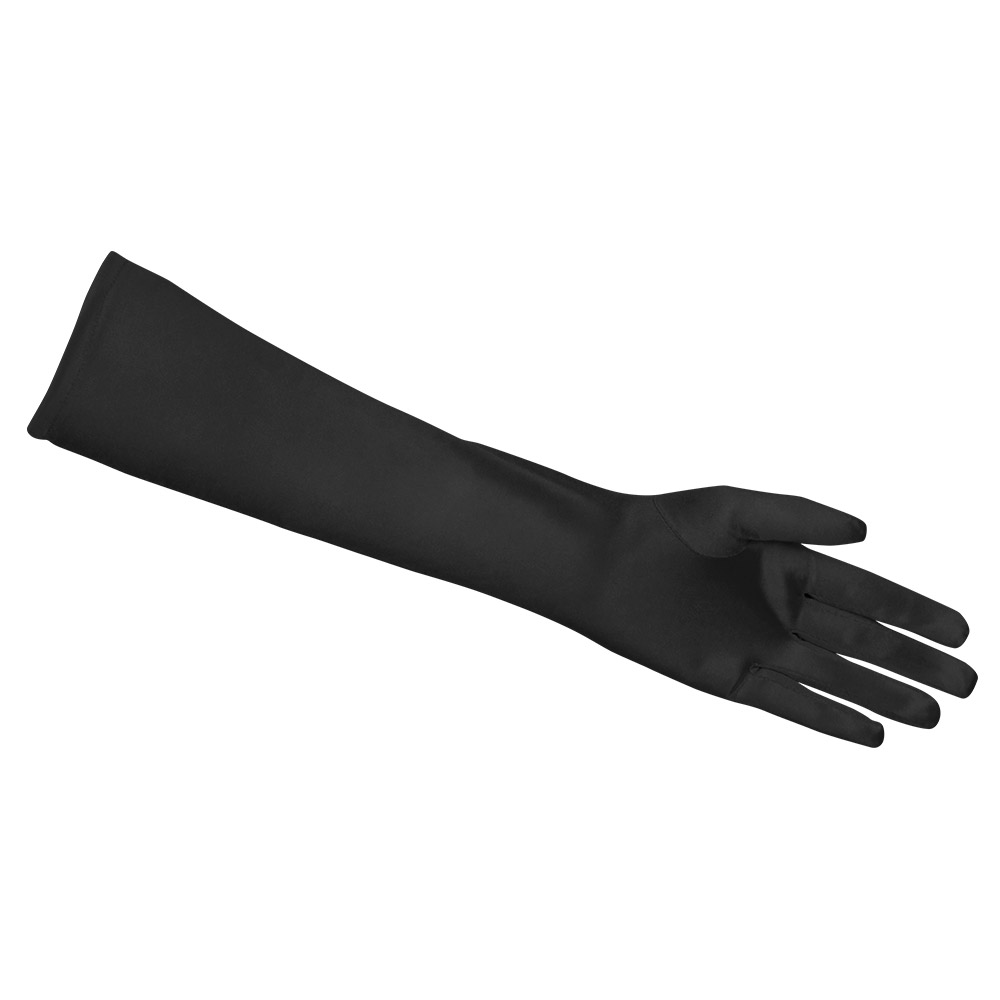 Pr. Handschoenen elleboog Monte Carlo satijn zwart