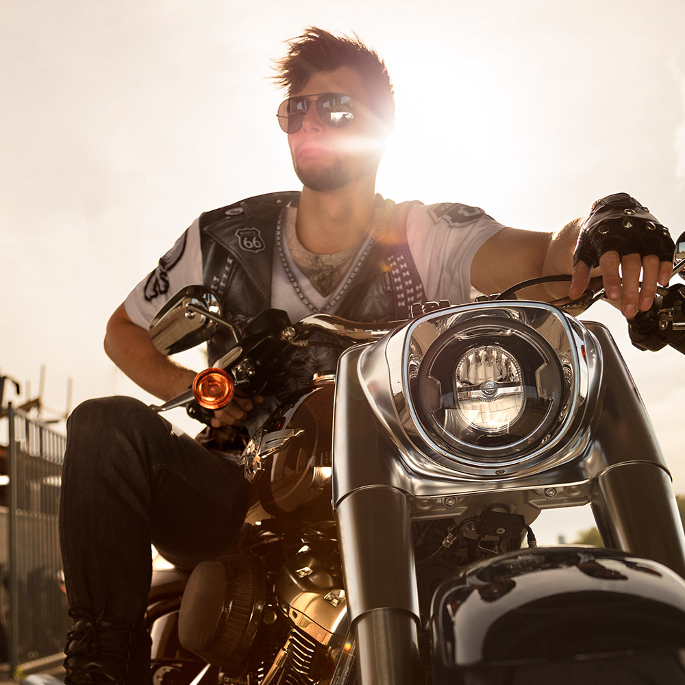 Paar handschoenen pols Biker