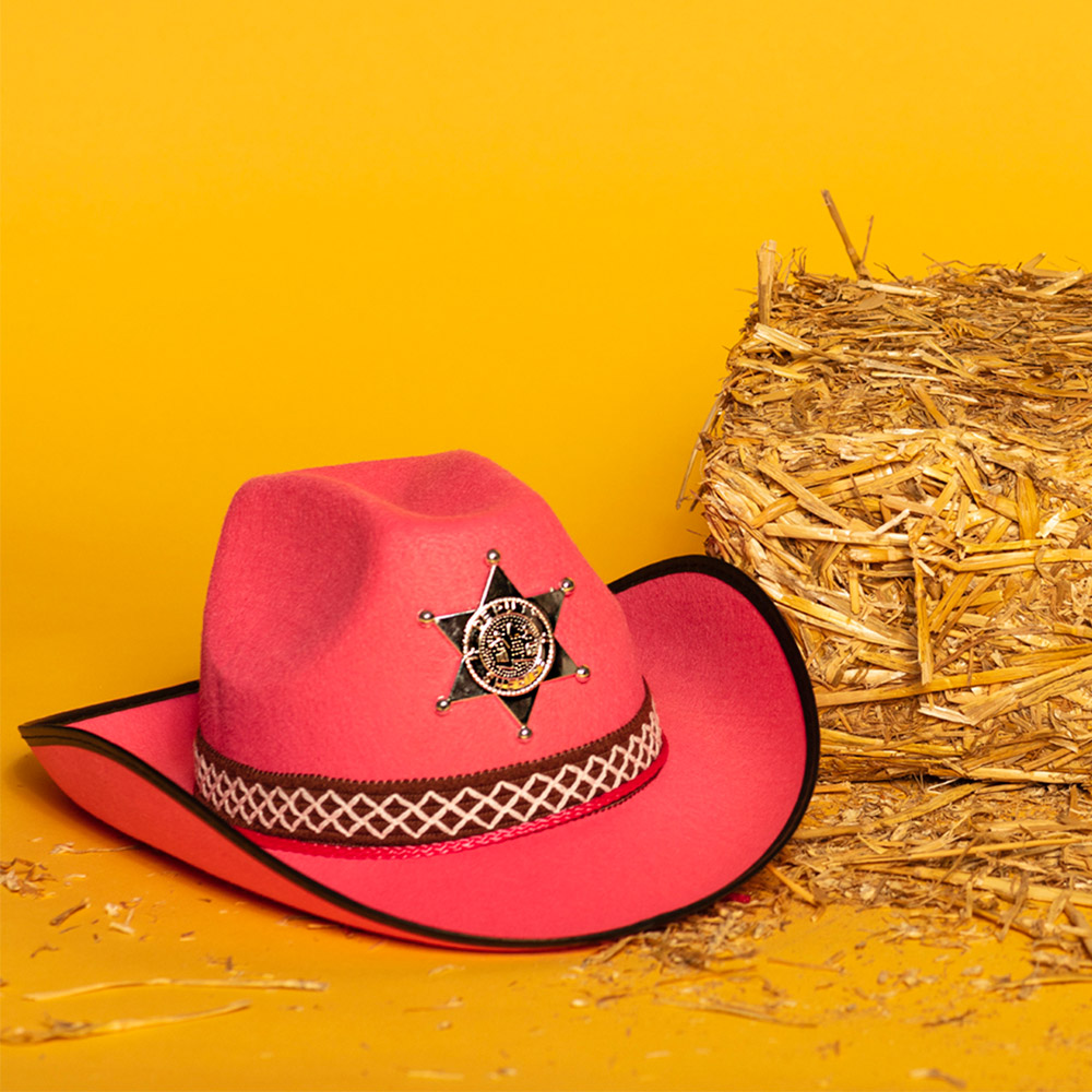 Cowboyhoed kind Sheriff 5 kleuren ass.