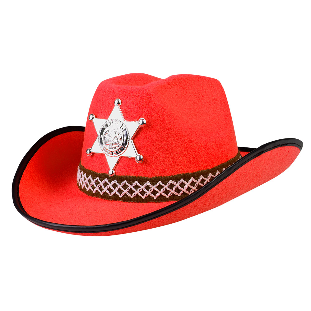 Cowboyhoed kind Sheriff 5 kleuren ass.
