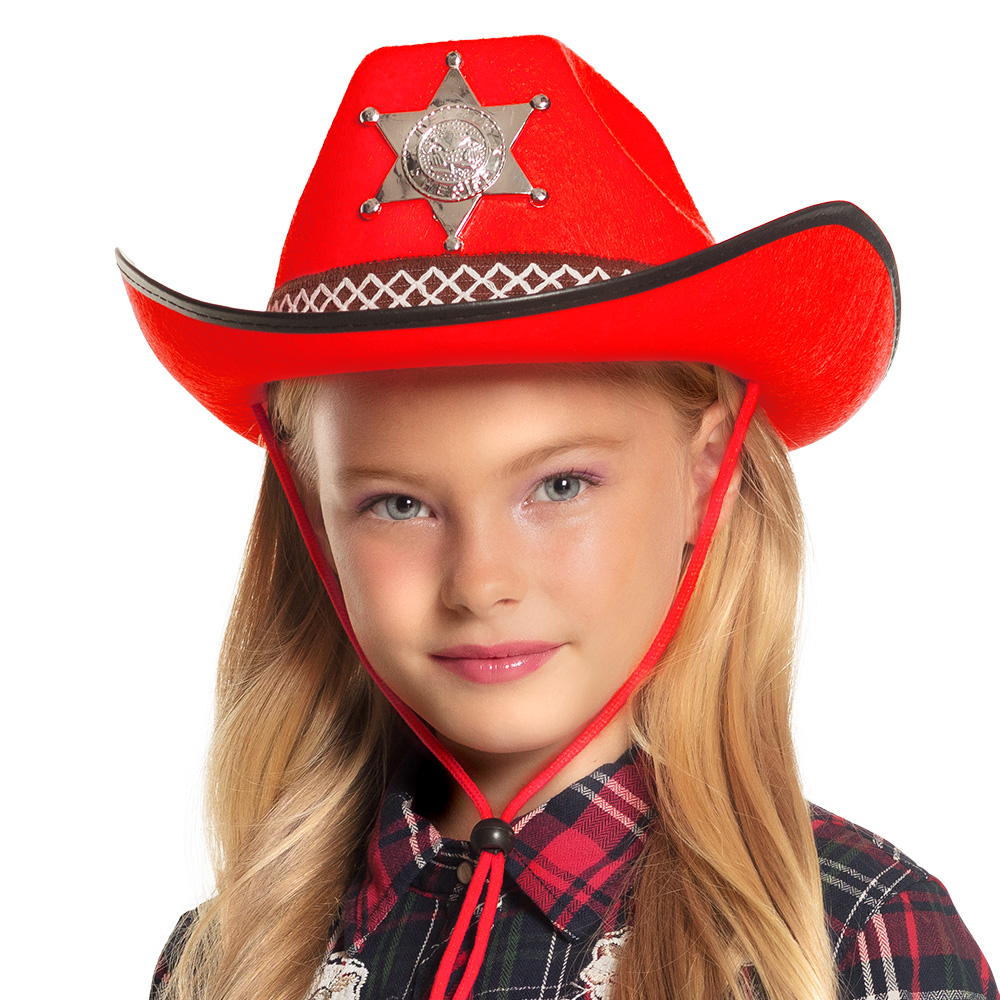 Cowboyhoed kind Sheriff 5 kleuren ass.
