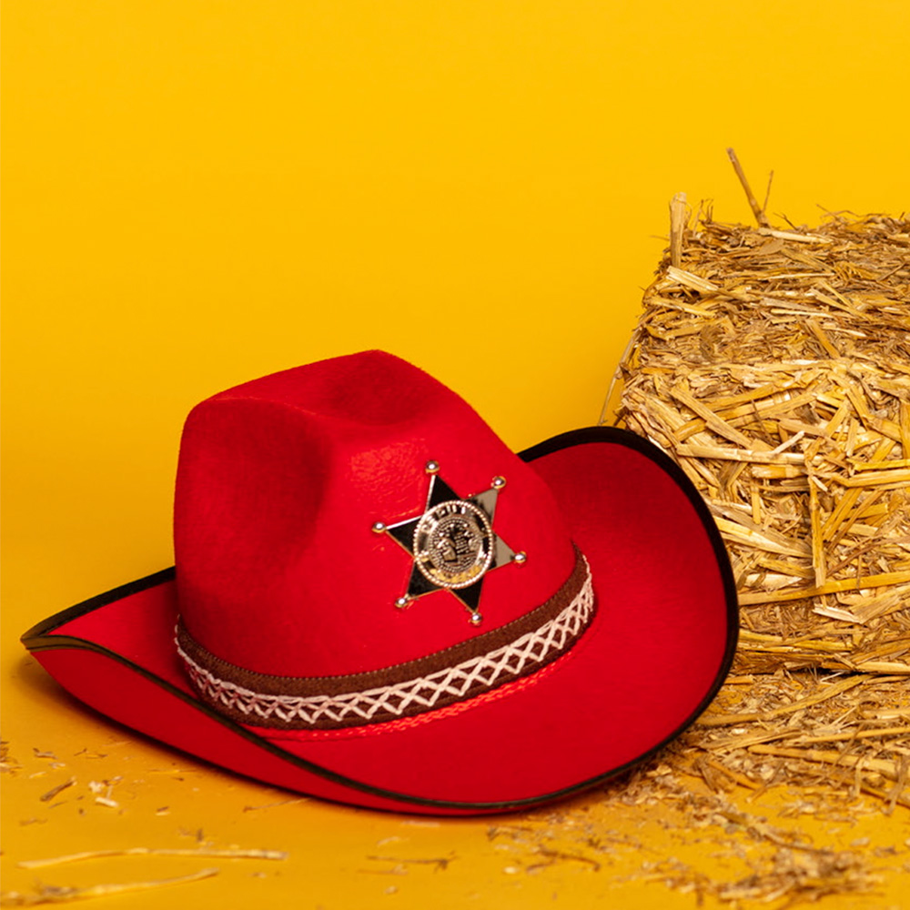 Cowboyhoed kind Sheriff 5 kleuren ass.