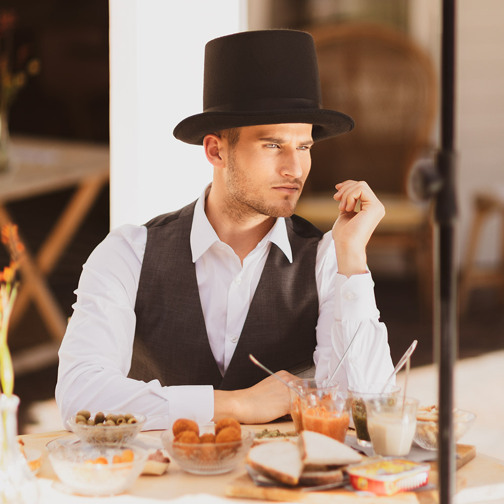 Hoed Byron zwart (high quality)