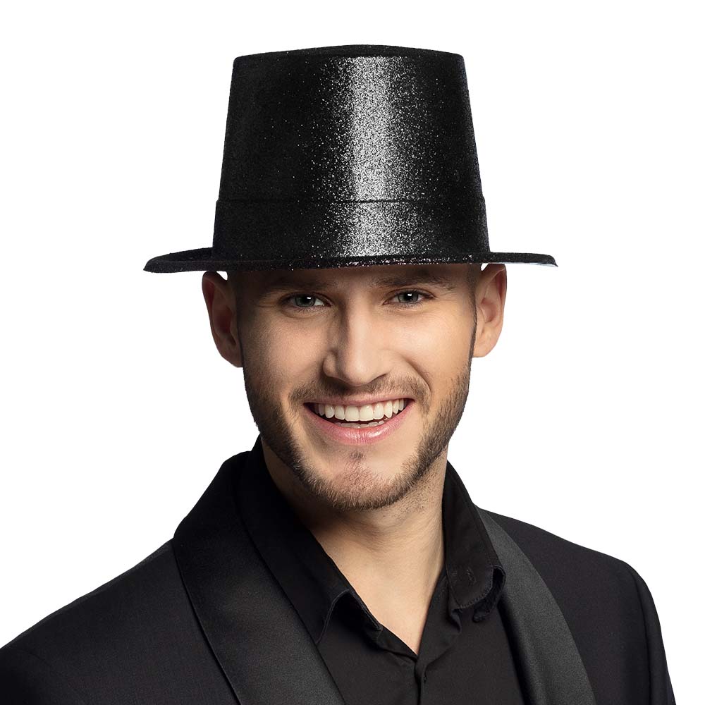 Hoed Glitter zwart