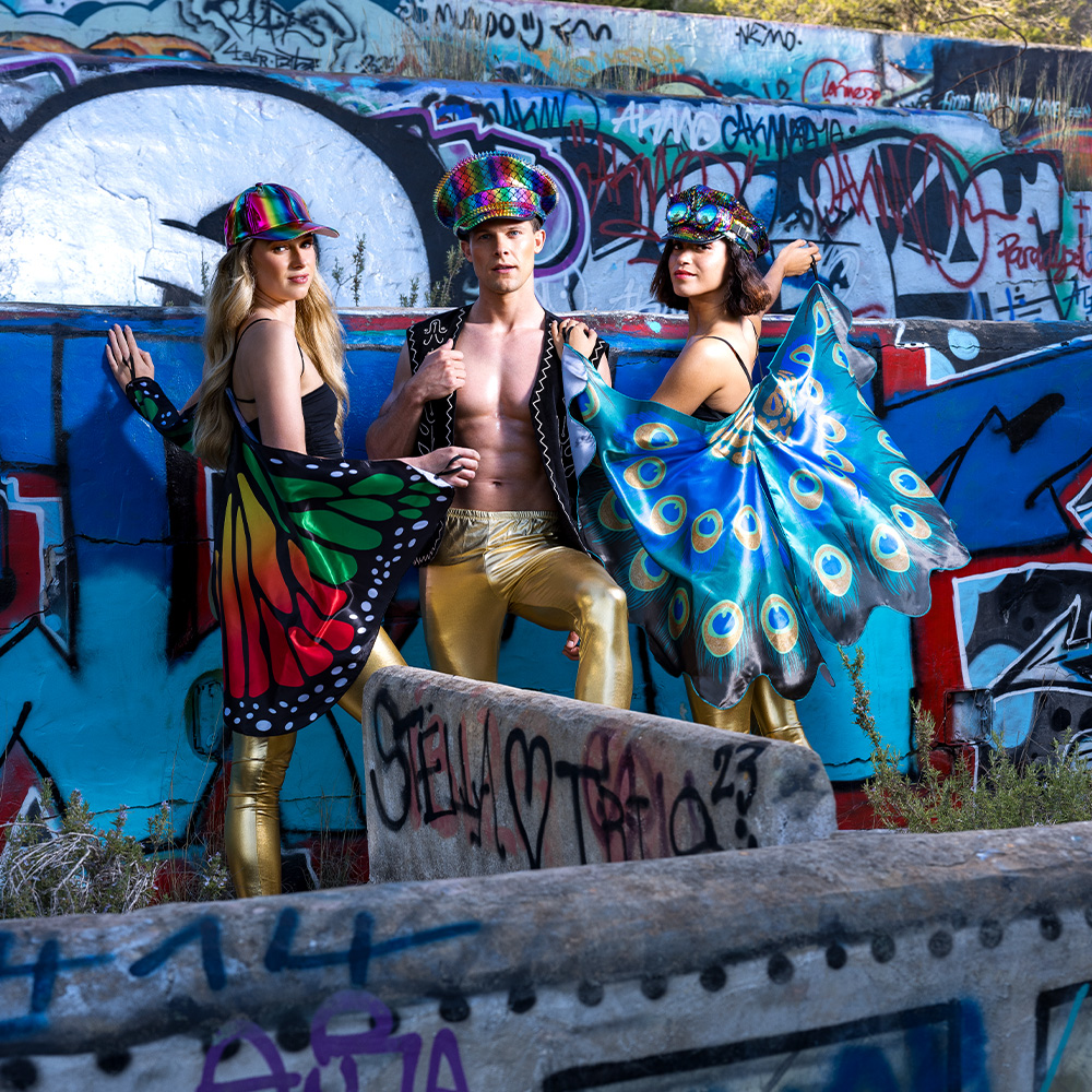 Pet Holo regenboog (verstelbaar)