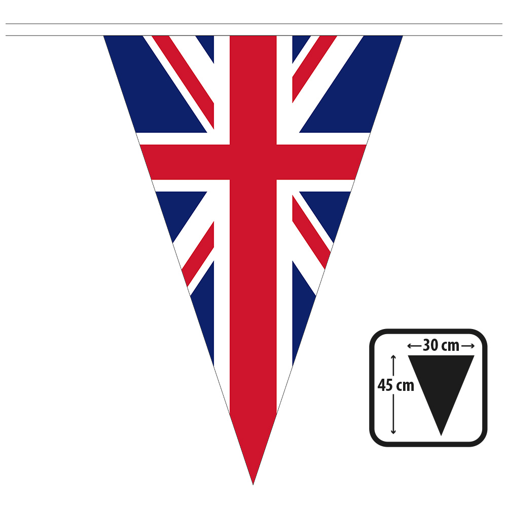 PE reuzenvlaggenlijn Union Jack (45 x 30 cm)(10 m)