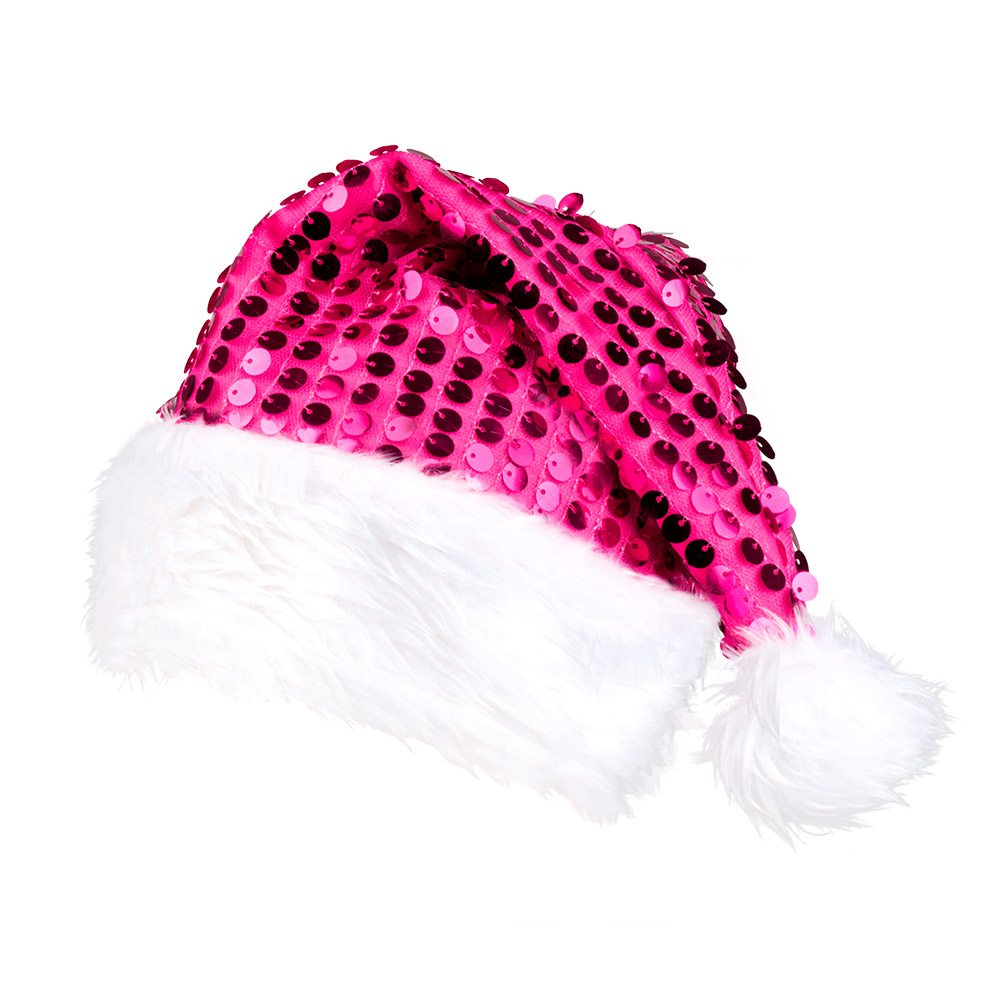 Kerstmuts Pailletten 6 kleuren ass.
