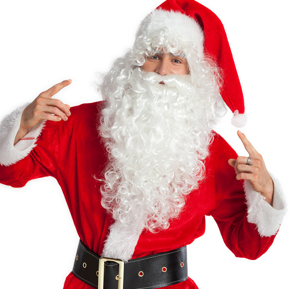 Pruik Kerstman met baard
