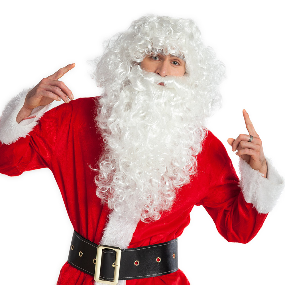 Pruik Kerstman met baard
