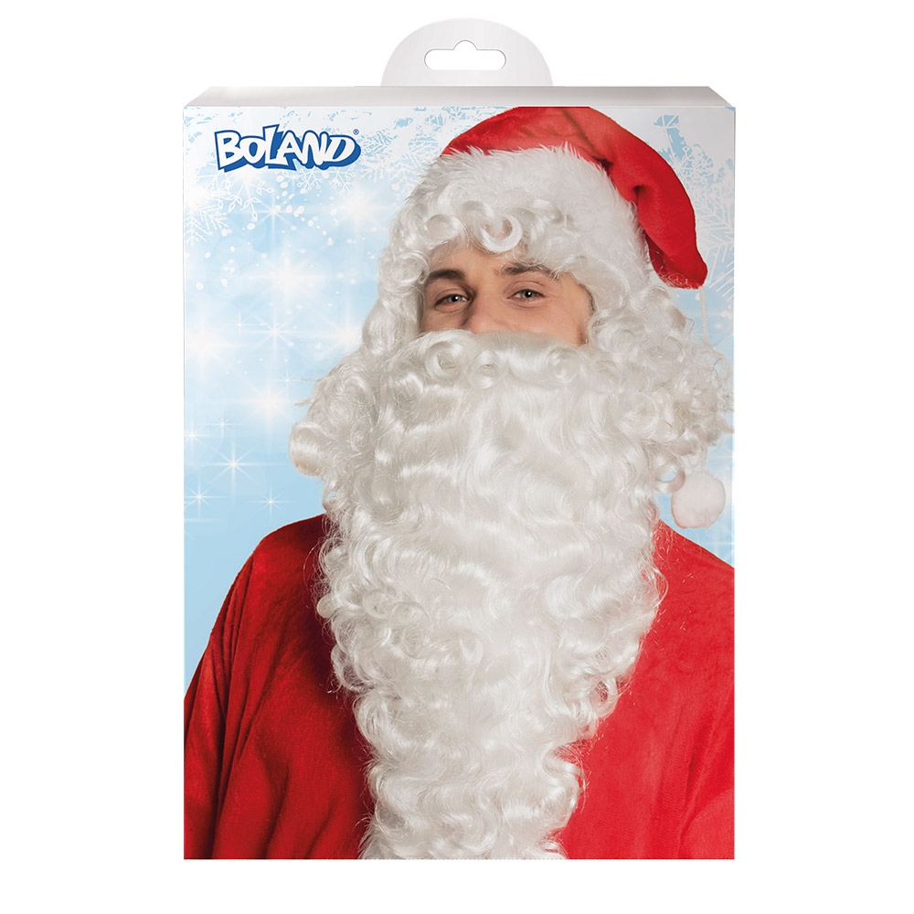 Pruik Kerstman met baard
