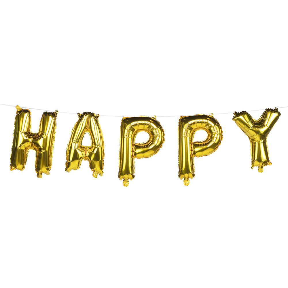 Folieballonslinger 'Happy new year' (8 m)